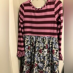 Striped Floral Dress